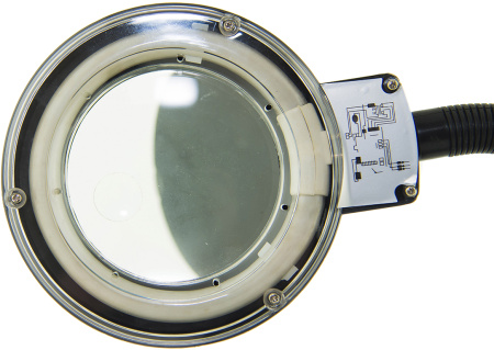 Бестеневая лампа-лупа с люминесцентным кольцом МЕГЕОН 02809 купить по низкой цене | МАКСПРОФИТ