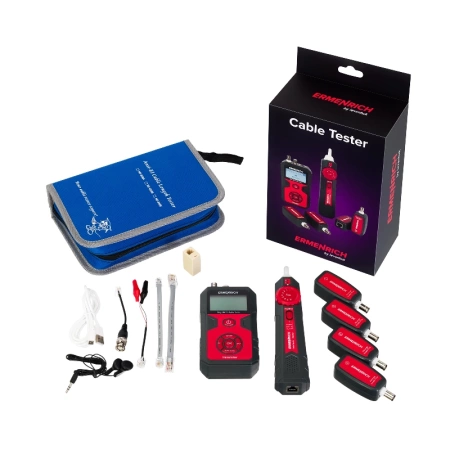 Тестер кабельных линий Ermenrich Ping SM110, красный купить по низкой цене | МАКСПРОФИТ